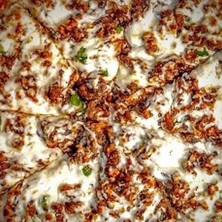 14" Cheesesteak Pizza.