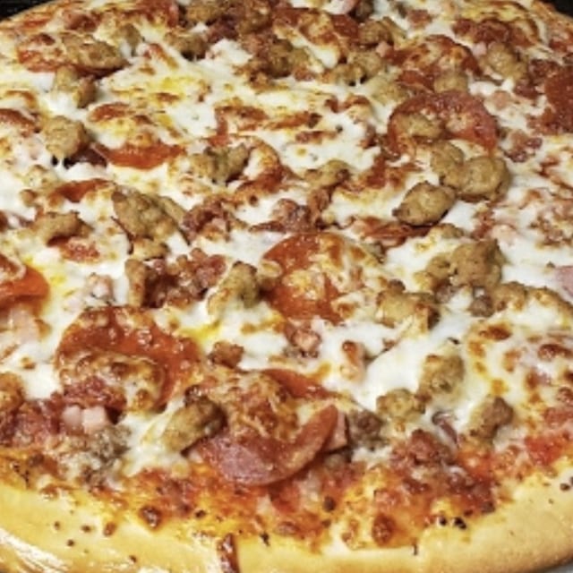 14" Meat Pizza.
